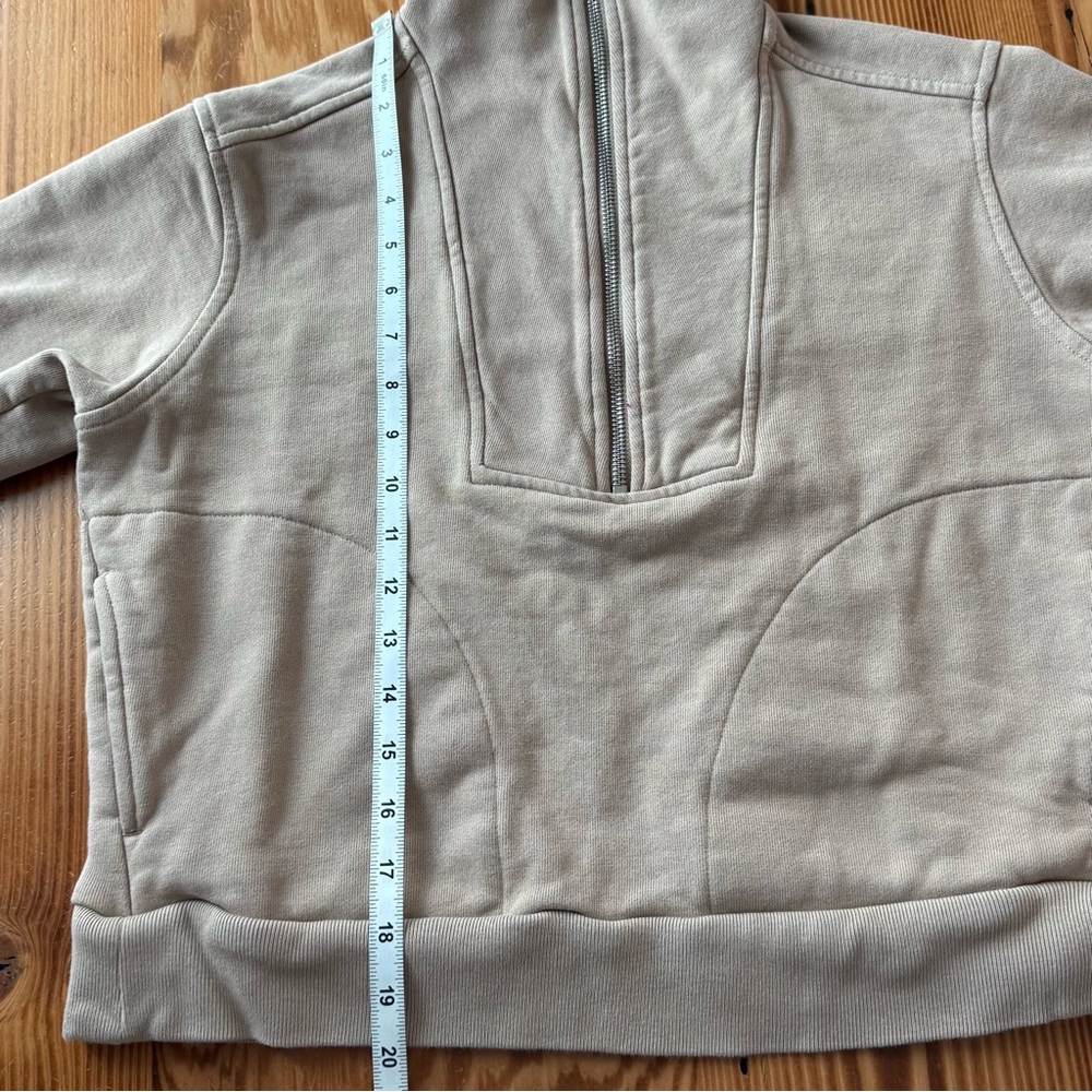 Everlane Organic Track Half-Zip Pullover in Burnt Sugar - Picture 11 of 11